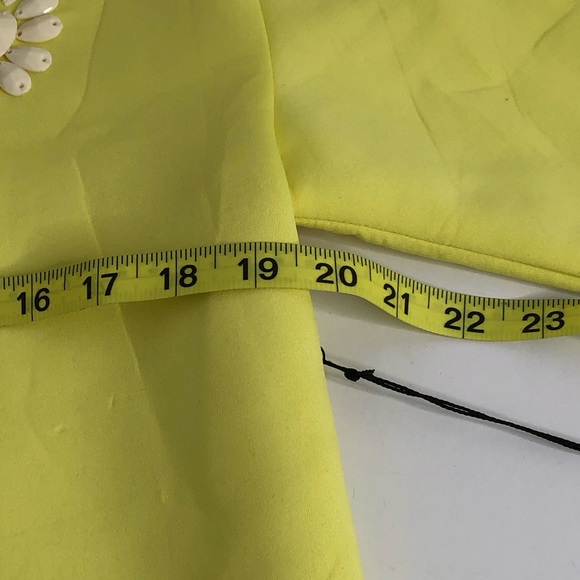 English Rose Yellow Scuba Mini Dress Tunic S NWT - Picture 7 of 8